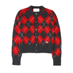 Cardigan In Lana Con Patch Logo