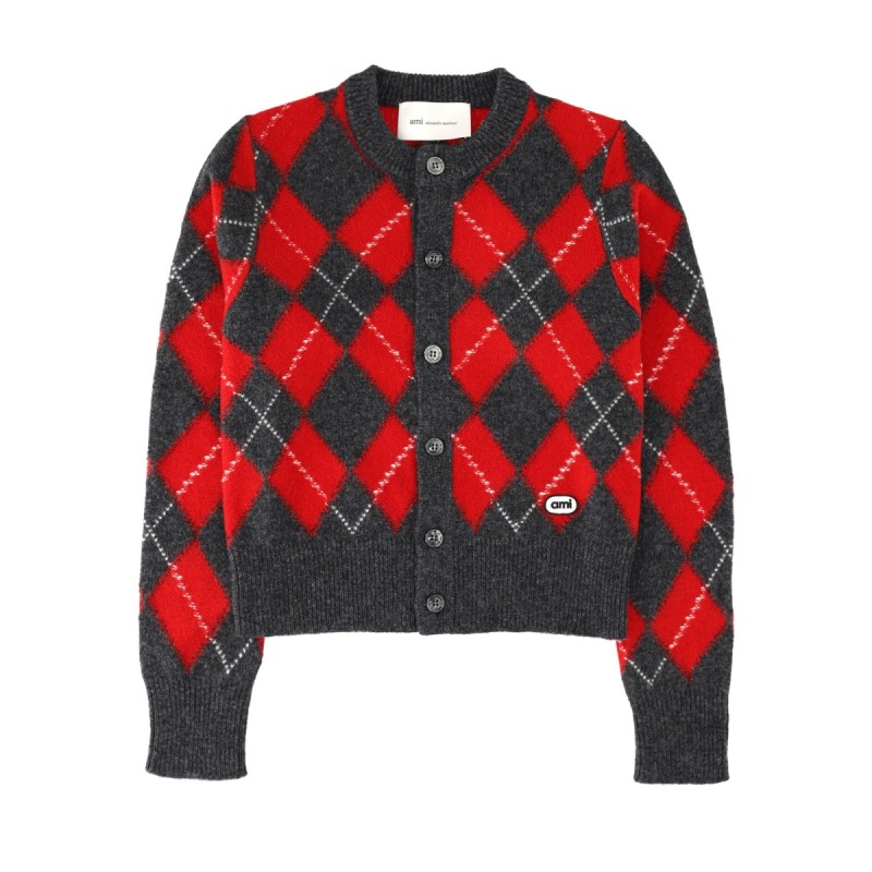 Cardigan In Lana Con Patch Logo