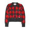 Cardigan In Lana Con Patch Logo
