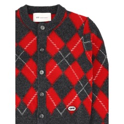 Cardigan In Lana Con Patch Logo