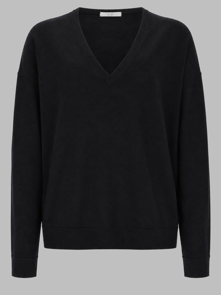 MAGLIA IN CASHMERE CON SCOLLO A V