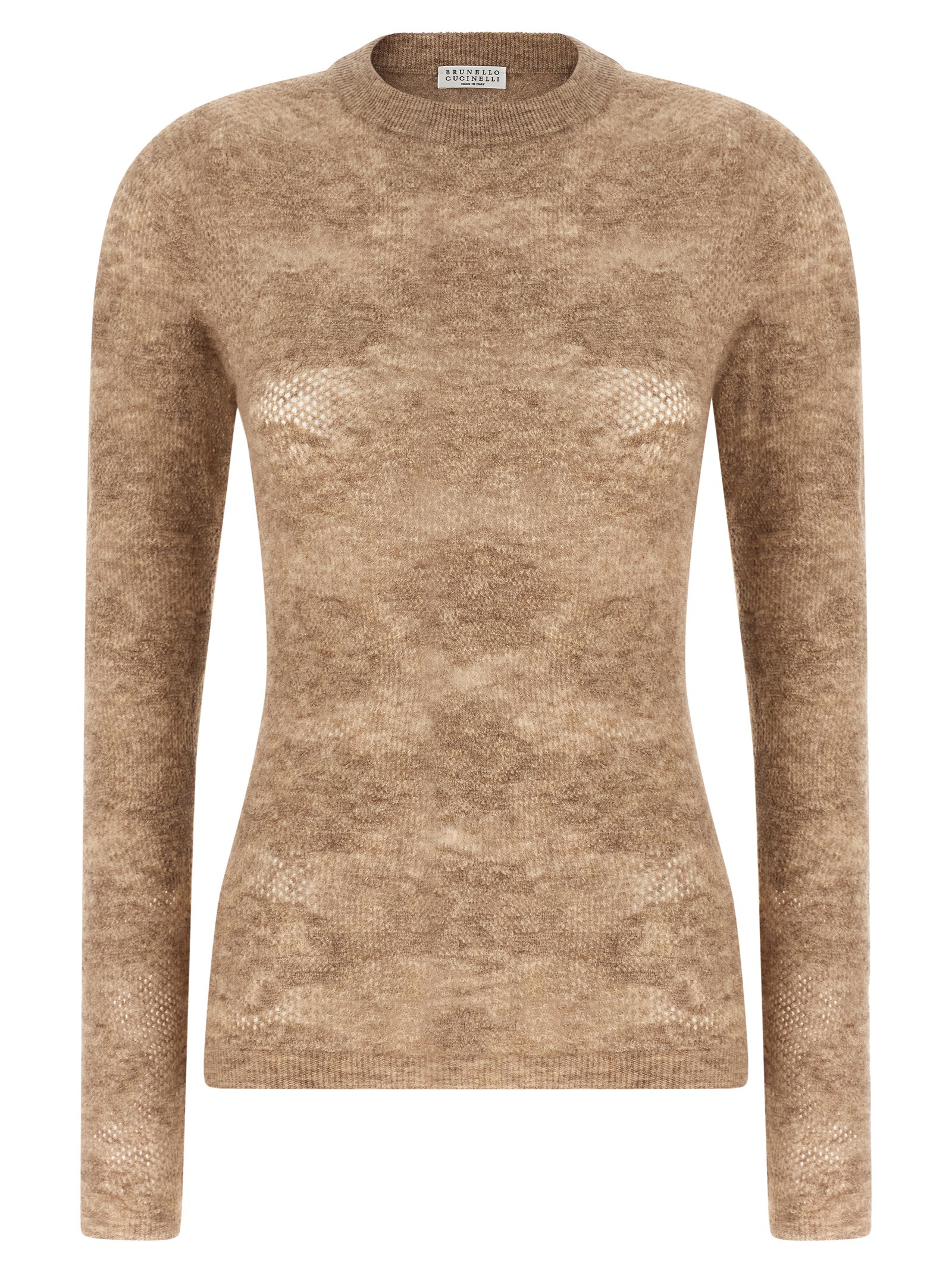 Beige 'Flower Lace' sweater