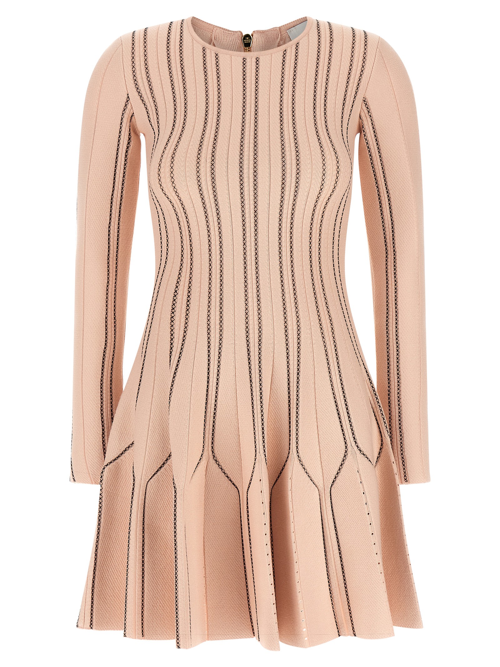 Pink origami knit dress