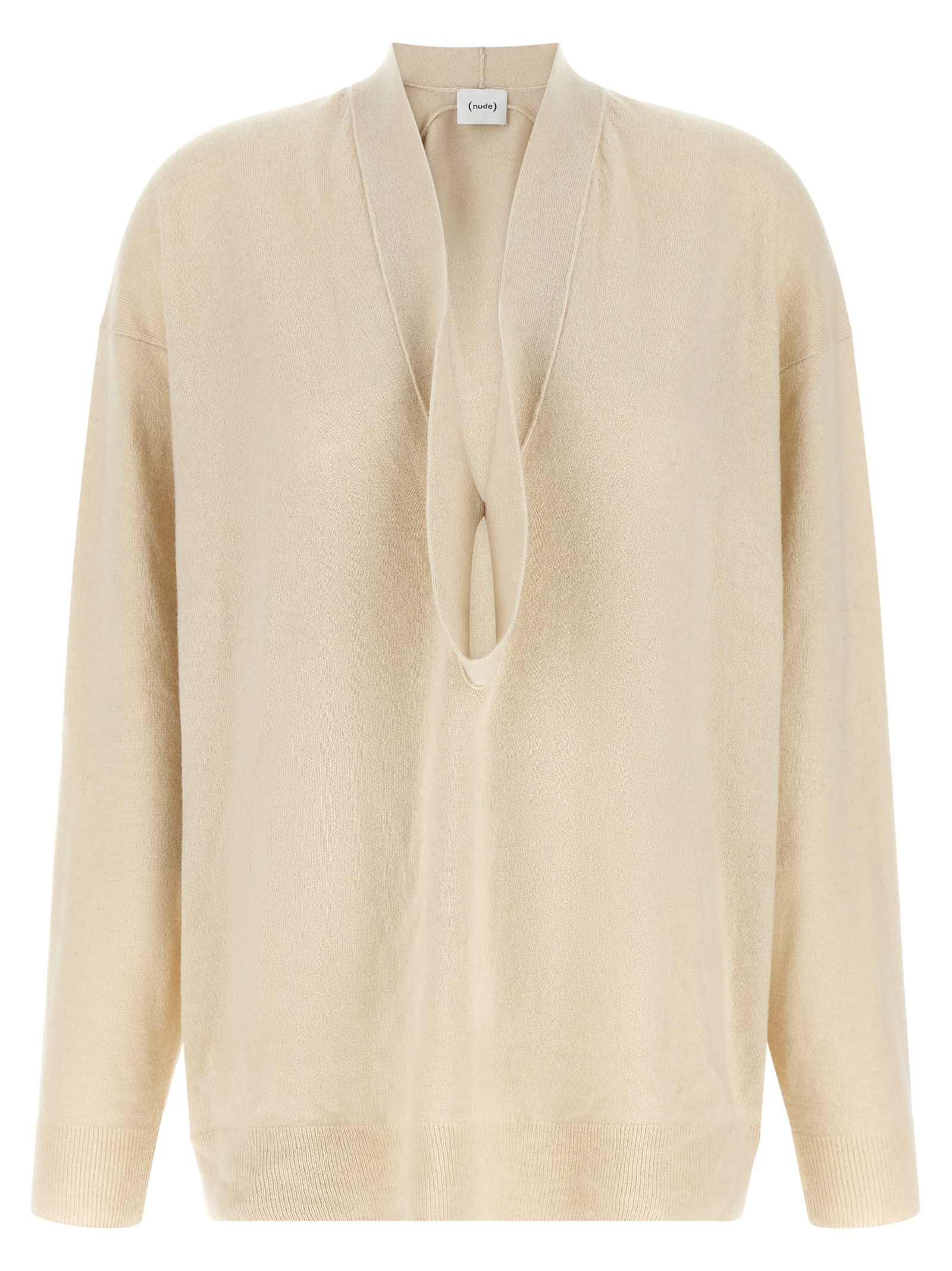 Beige ring neck sweater